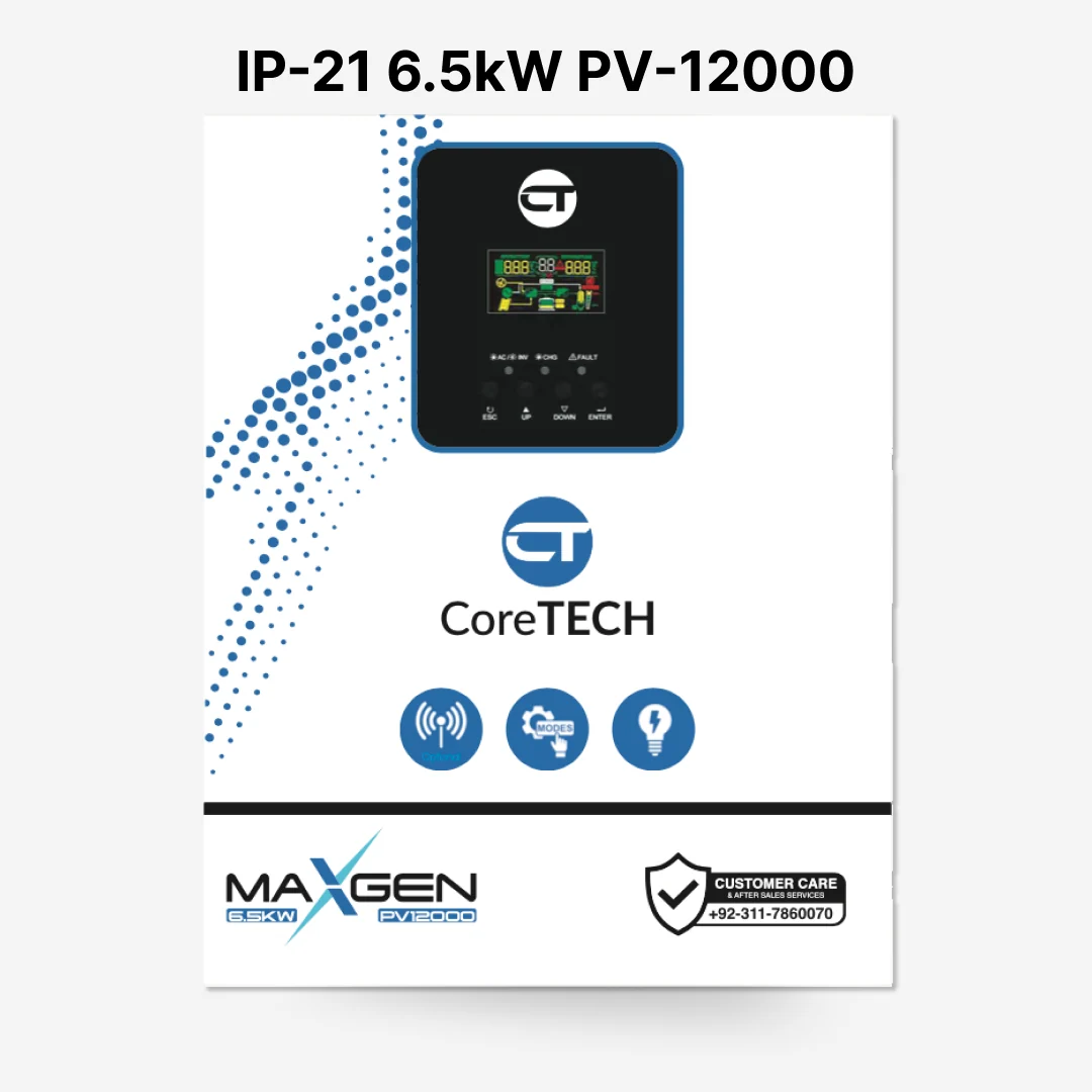CoreTECH MaxGen 6.5kW PV12000 Solar Inverter CoreTECH MaxGen 6.5kW PV12000 Solar Inverter